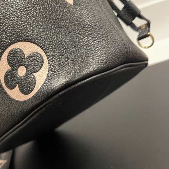 Louis Vuitton NWT Neverfull MM Empreinte Monogram Giant Black Beige (JB1299) - Picture 2 of 8